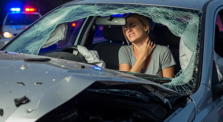 car accident victim neck pain