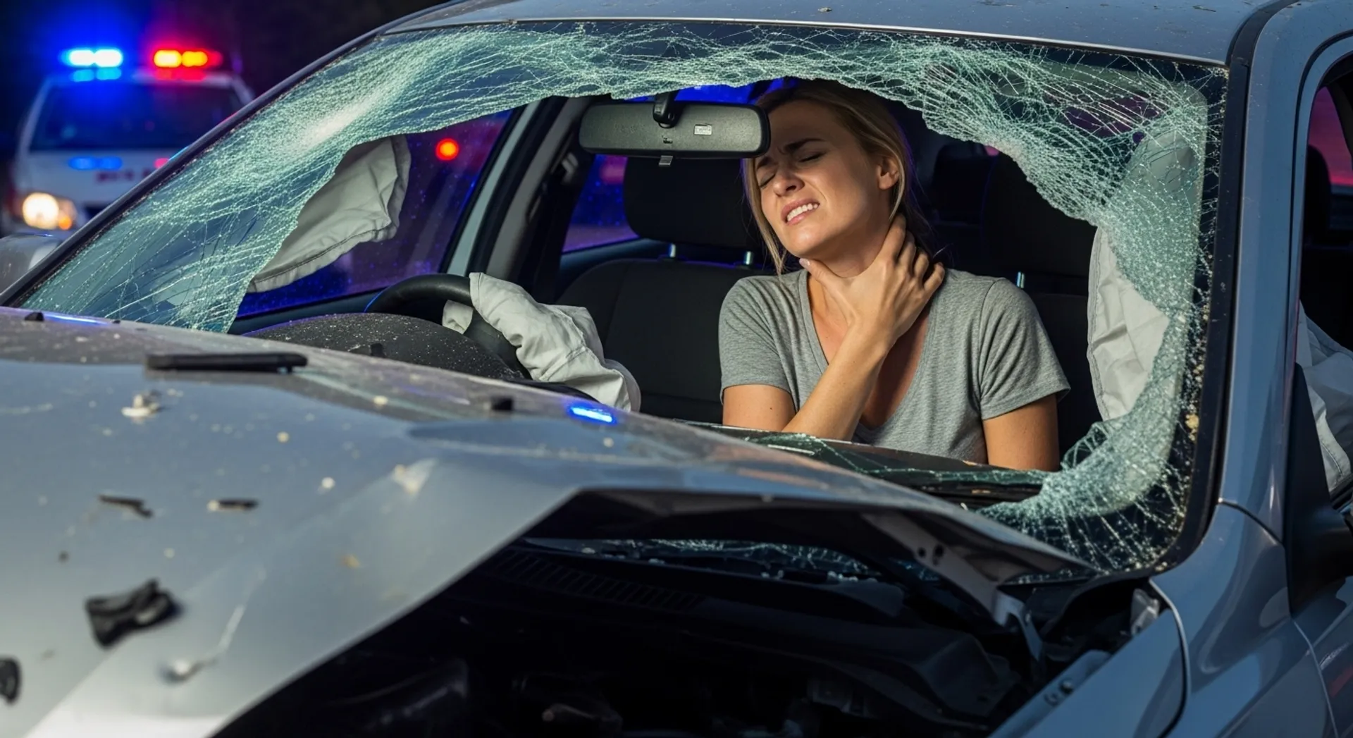 car accident victim neck pain