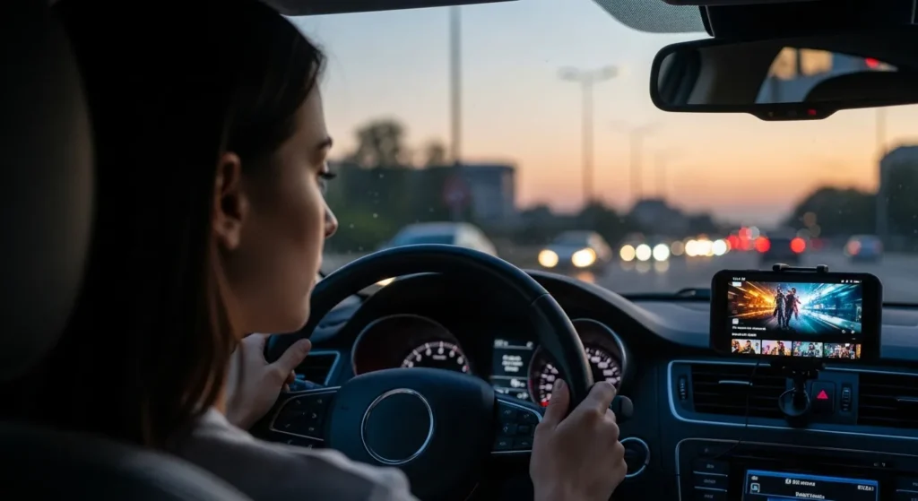 video streaming while driving causing legal liability after a crash