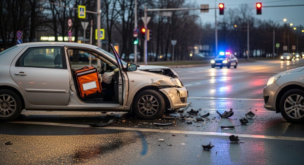 Delivery driver accident claims after an app-based driver crash