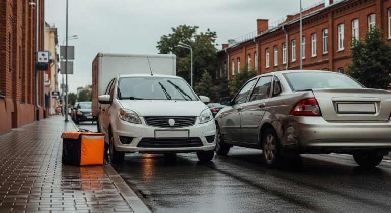 Delivery driver crash involving insurance and liability questions