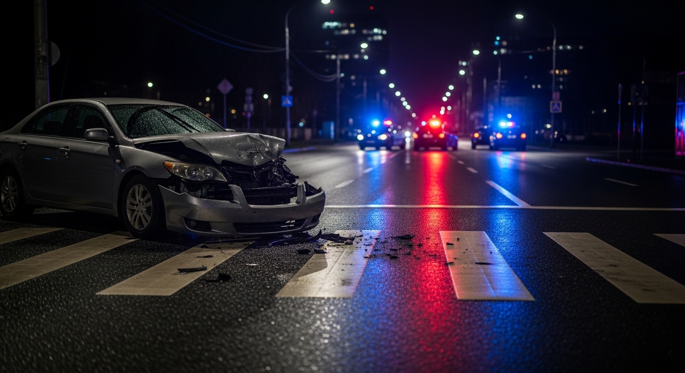 Pedestrian accident claims after a night crosswalk crash